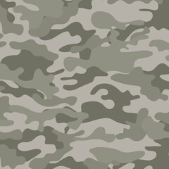 Camouflage seamless pattern background, Classic clothing style masking camo repeat print.  illustration web design and clothes in grey and green color