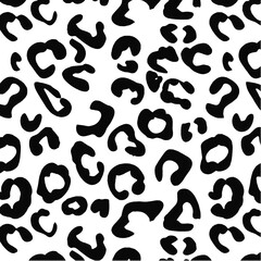 leopard white color stripe repeated seamless black pattern texture for background