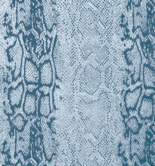 Blue snake skin, animal print fabric texture background