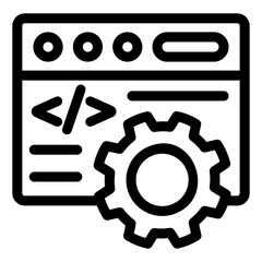 
Web development linear style icon, editable vector 

