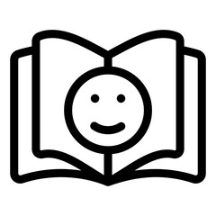 
A baby book line icon design
