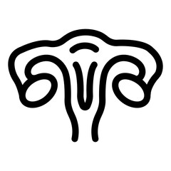 
Female reproductive organ icon in trendy design
