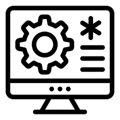 
Medical sign inside monitor, medical website icon
