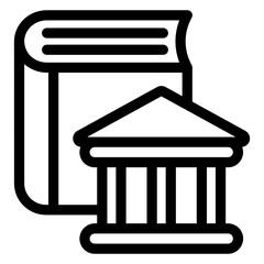 
Awarded book in linear style icon, editable vector 
