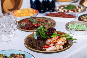 food on the table in restaurant
