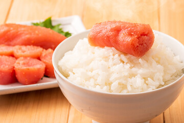 辛子明太子　白飯
