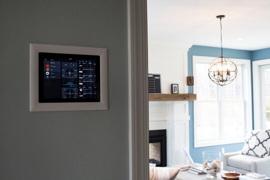 Control panel in modern house