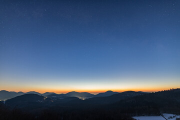 sunrise over the mountains