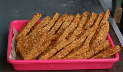 Slices of tempe ready to eat