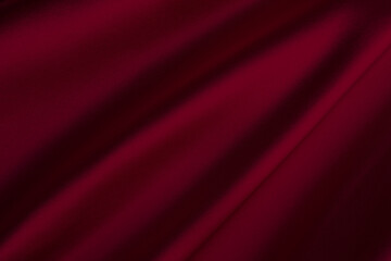 シルクのドレープ　深紅