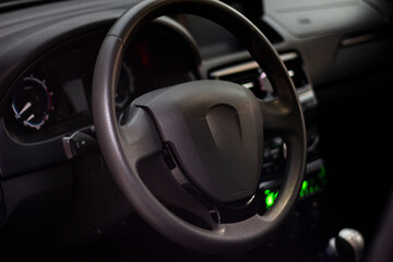 Driver's seat and steering wheel