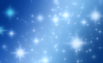 Fototapeta na wymiar Shining stars on a blue background. Abstract backgrounds .