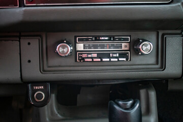 Fototapeta premium Old car radio