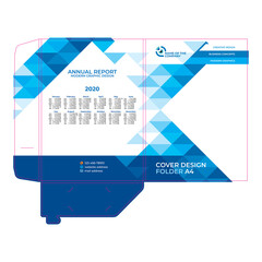Folder design, cover for catalogue, brochures, layout for placement of photos and text, modern geometric design