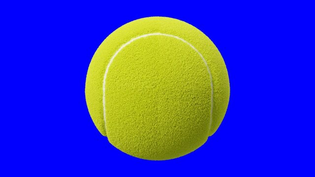 Tennis ball on blue chroma key.
Loop able 3d animation for background.
