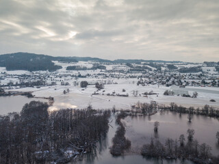 Überschwemmung am Hallwilersee