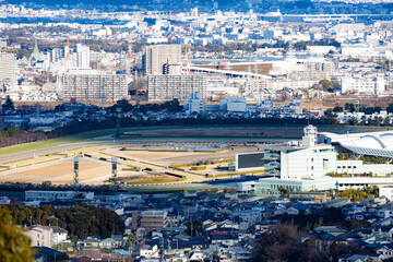 競馬場のある風景