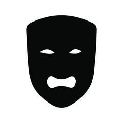 theater mask vector icon