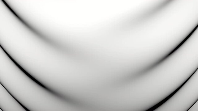 White 3D dynamic motion abstract light and shadow artistic wavy motion animate futuristic texture pattern background seamless loop