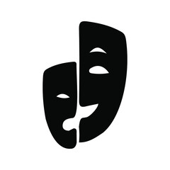 theater mask vector icon