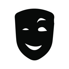 theater mask vector icon