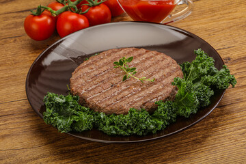 Grilled beef cutlet for burger