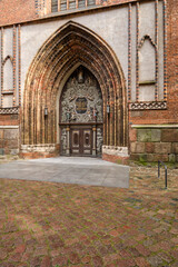 Fototapeta na wymiar Sankt-Nikolai-Kirche in der Weltkulturerbe- und Hansestadt Stralsund, Mecklenburg-Vorpommern, Deutschland