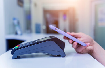 Mobile payments concept with modern NFC technology