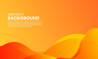 Abstract yellow orange background. Dynamic gradient wave background with flow lines