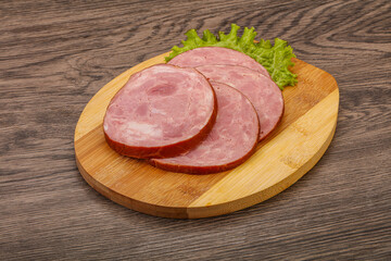 Slices of pork meat ham