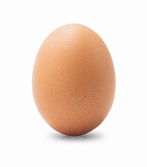 Close up of chicken egg isolated