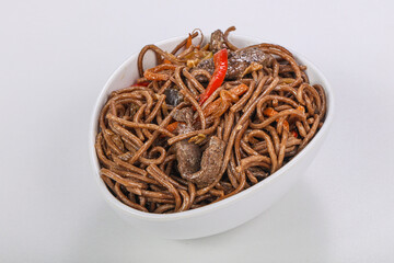 Wok - soba with beef and wegetables