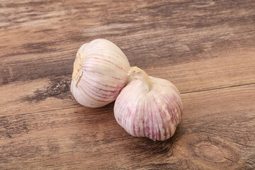 Fresh ripe and tasty garlic
