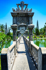The view of the water palace Ujung in Bali, Indonesia