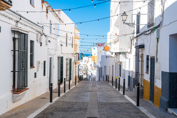 streets of conil de la frontera town in andalusia, Spain