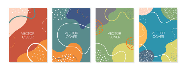 Set of abstract creative artistic templates. Universal cover Designs for Annual Report, Brochures, Flyers, Presentations, Leaflet, Magazine.