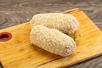 Raw chicken cutlet for roast