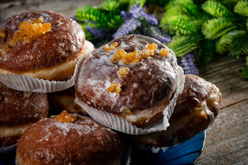 Traditional sweet donut.