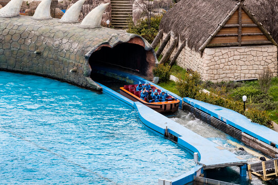 ISTANBUL, TURKEY - 8 APRIL , 2017: Vialand themed entertainment amusement park 
