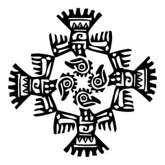 Ancient Incan Mayan Aztec Symbol Pattern