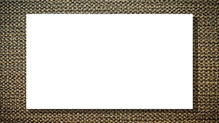 Obraz premium golden carpet texture frame with white board in the middle