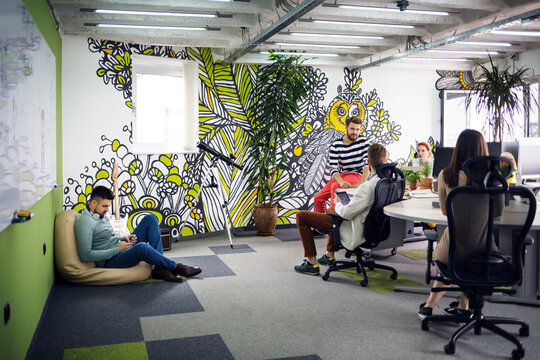 Business people working in creative office