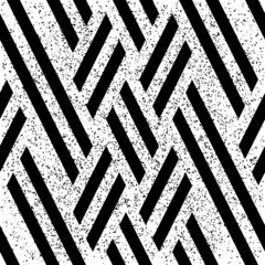 Seamless pattern with grunge oblique black segments