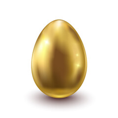 Golden egg, child's surprise for Easter and holidays, broken. Success symbol.