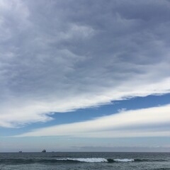 clouds over the sea