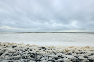 Long exposure of sea waves