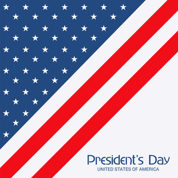 Vector illustration of a background for Happy Presidents Day.