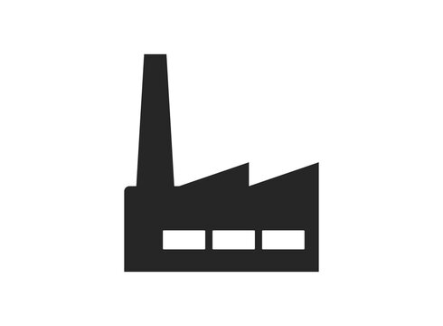 factory icon. industry and manufacturing symbol. isolated vector image