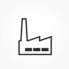 Obraz premium factory line icon. manufacturing and industry symbol. isolated vector image