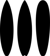 Vector illustration of the surfboards silhouette